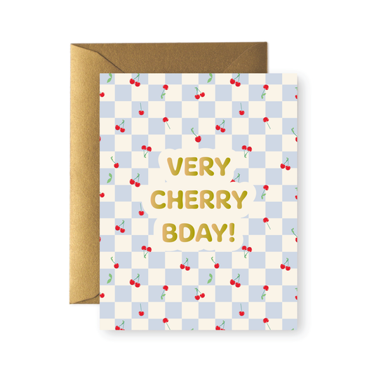 Very Cherry Bday Greeting Card
