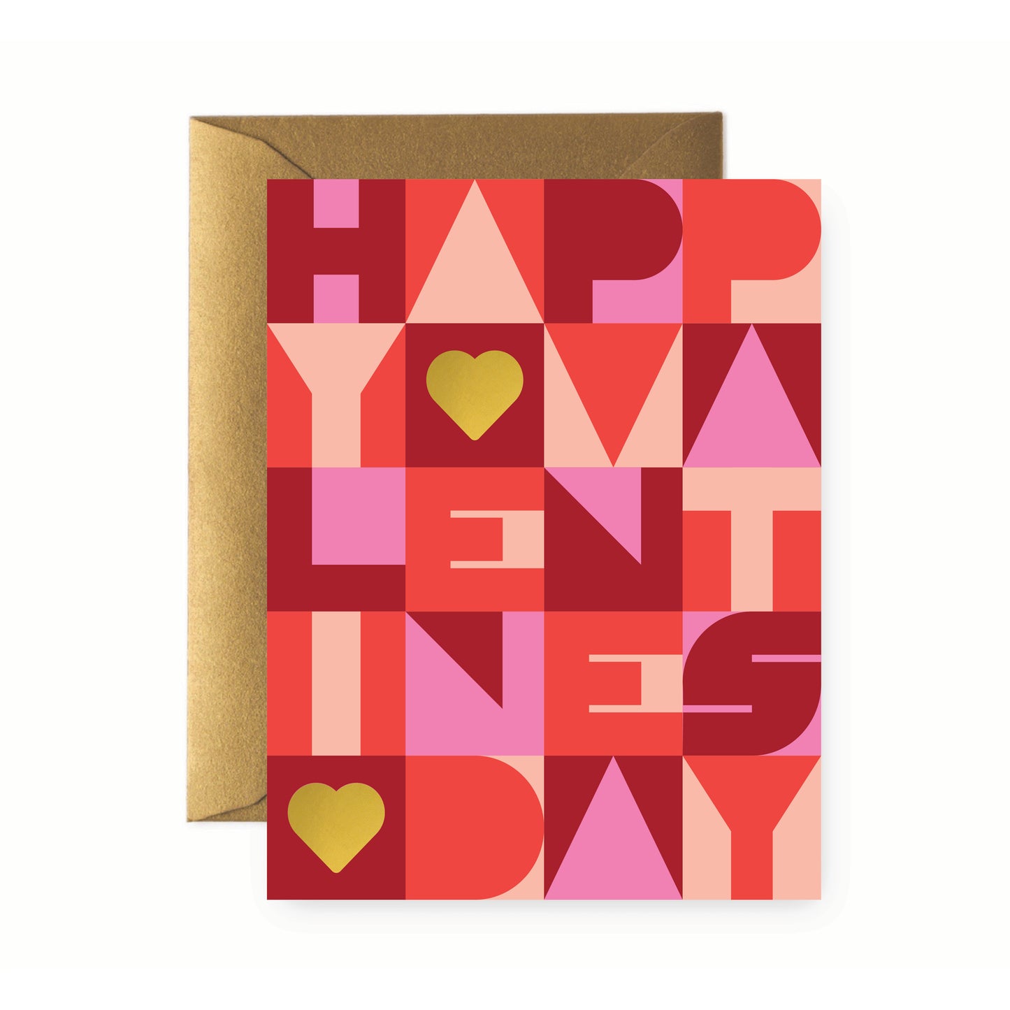 Geometric Valentines Greeting Card
