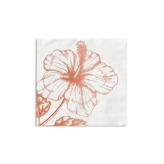 Rose Gold Hibiscus Cocktail Napkins