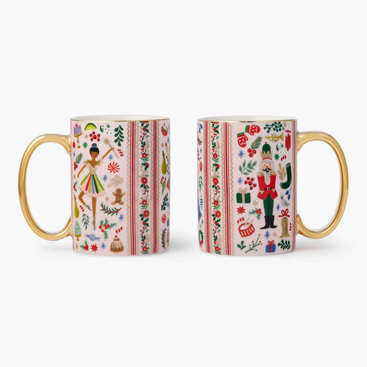 Holly Jolly Nutcracker Porcelain Mug