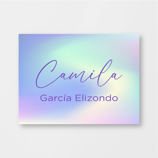 Holographic Purple Card