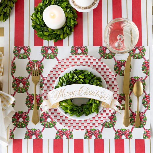 Merry Christmas Banner Table Accent