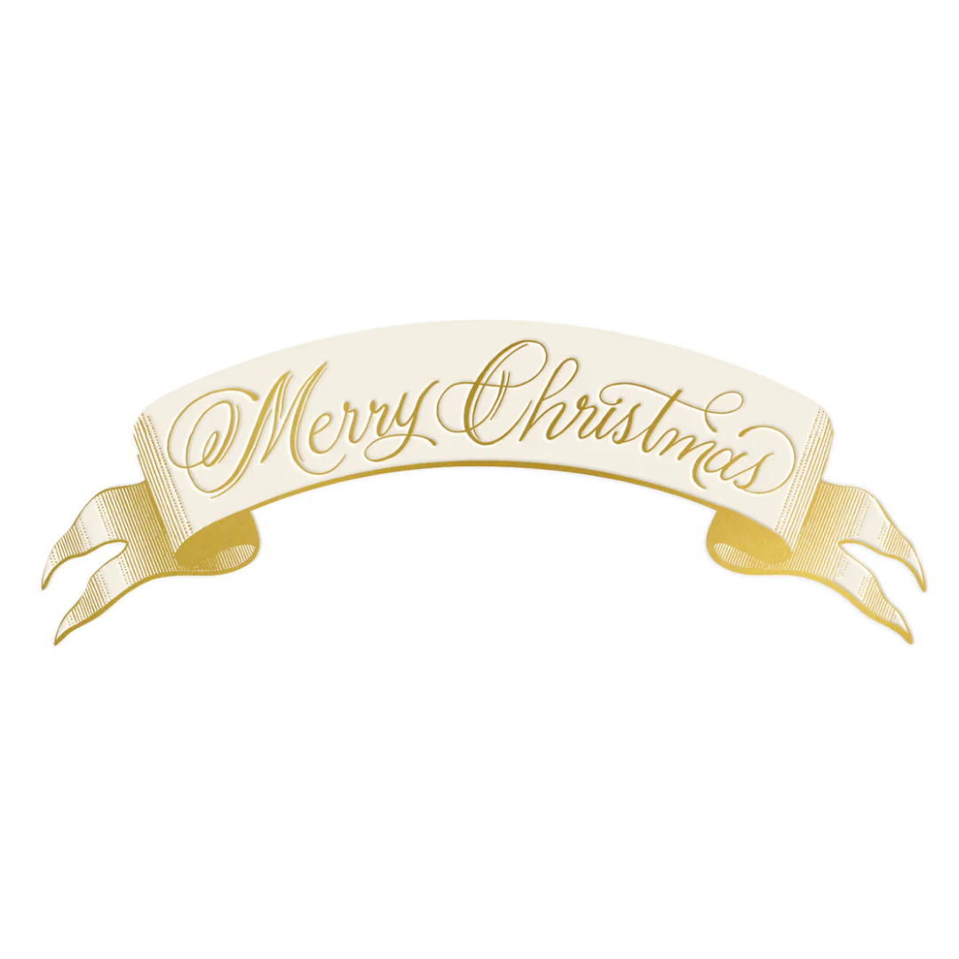 Merry Christmas Banner Table Accent