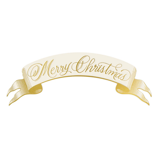 Merry Christmas Banner Table Accent