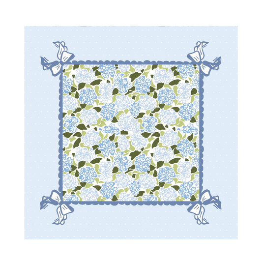 Hydrangea Mahjong Playing Mat