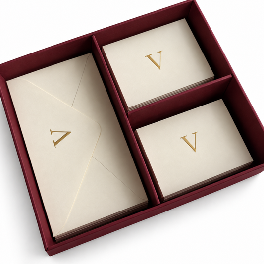 Red Wine Initial Stationery Box