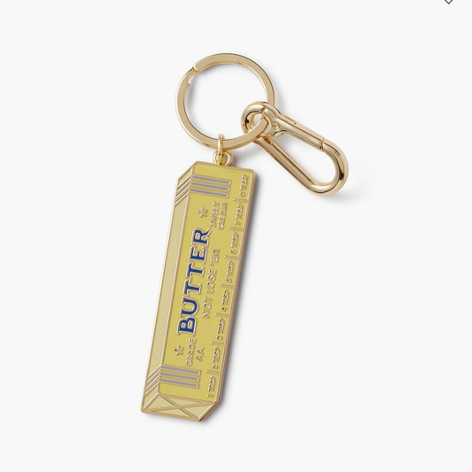 Butter Not Lose 'Em Enamel Keychain
