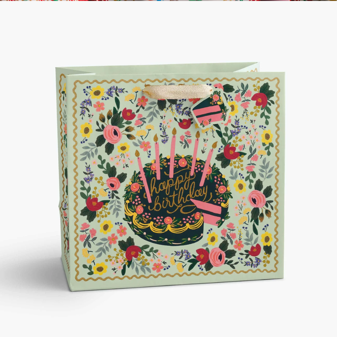 Floral Cake Large Gift Bag
