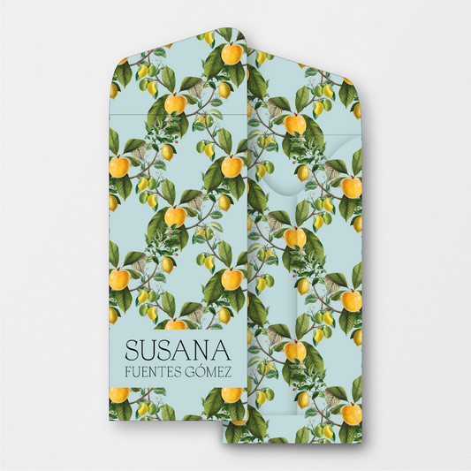 Lemon Print Money Holder