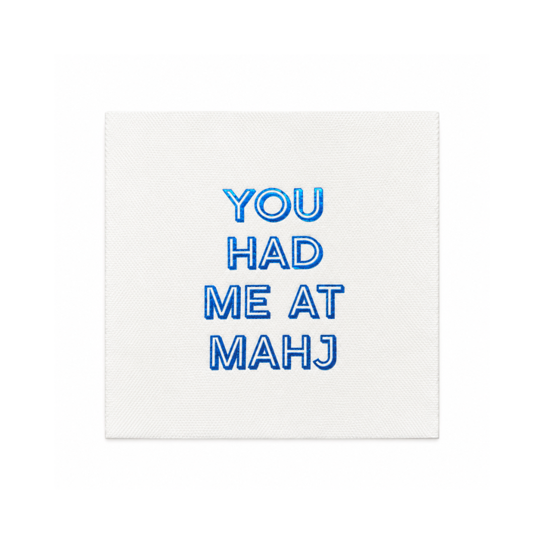 Mahjong napkins - White