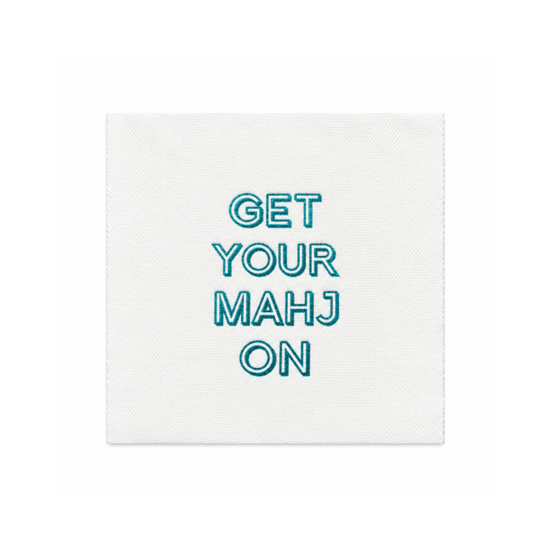 Mahjong napkins - White