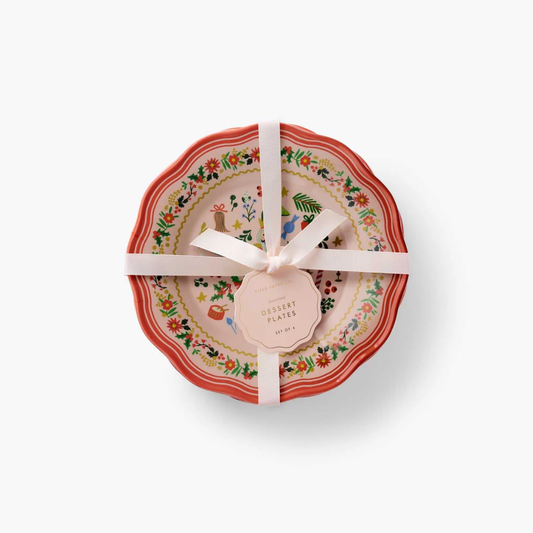 Holly Jolly Nutcracker Melamine Assorted Dessert Plates