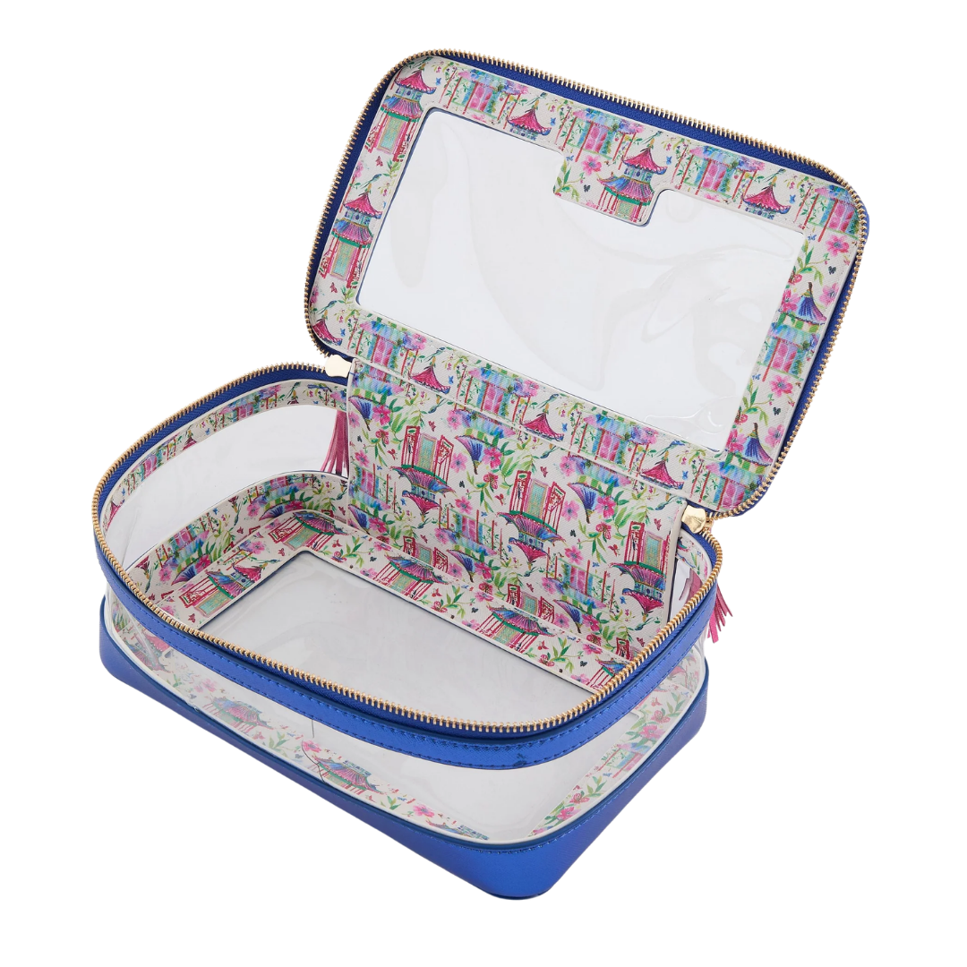 PRE-ORDER Metallic Blue Tile Storage Bag