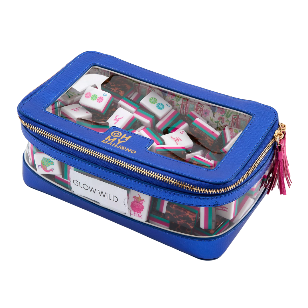 PRE-ORDER Metallic Blue Tile Storage Bag