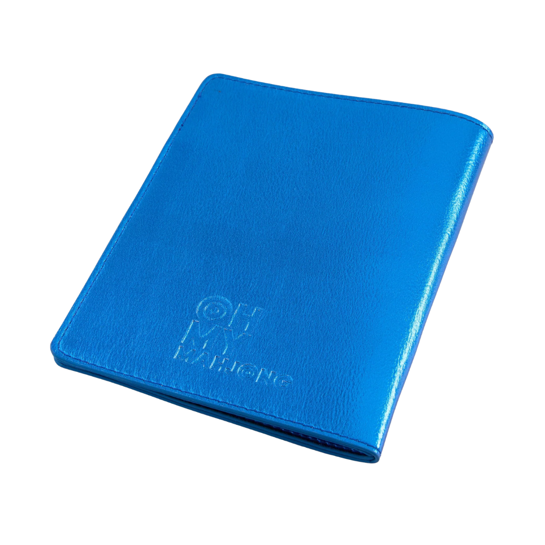 Metallic Blue Mahjong Card Folio