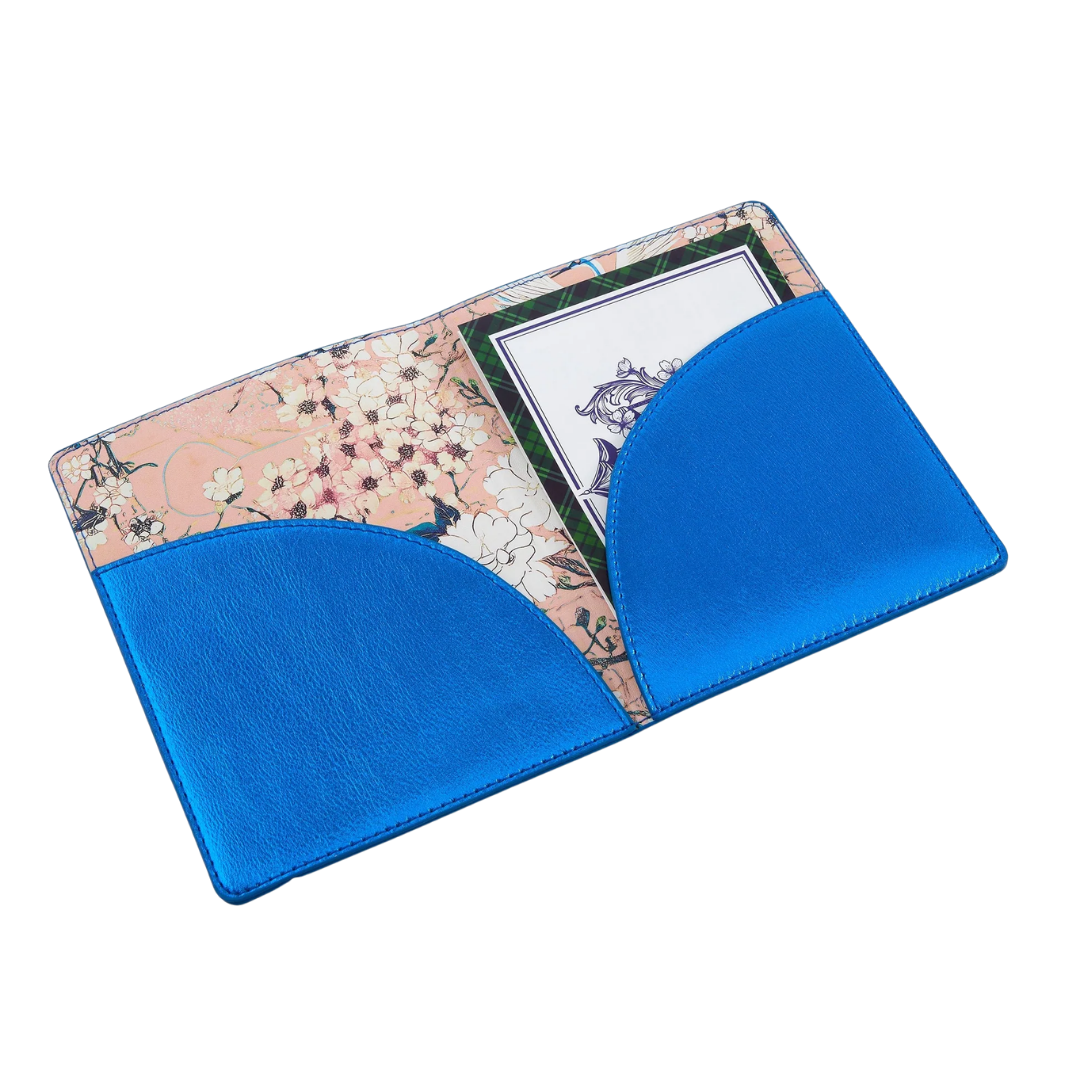 Metallic Blue Mahjong Card Folio