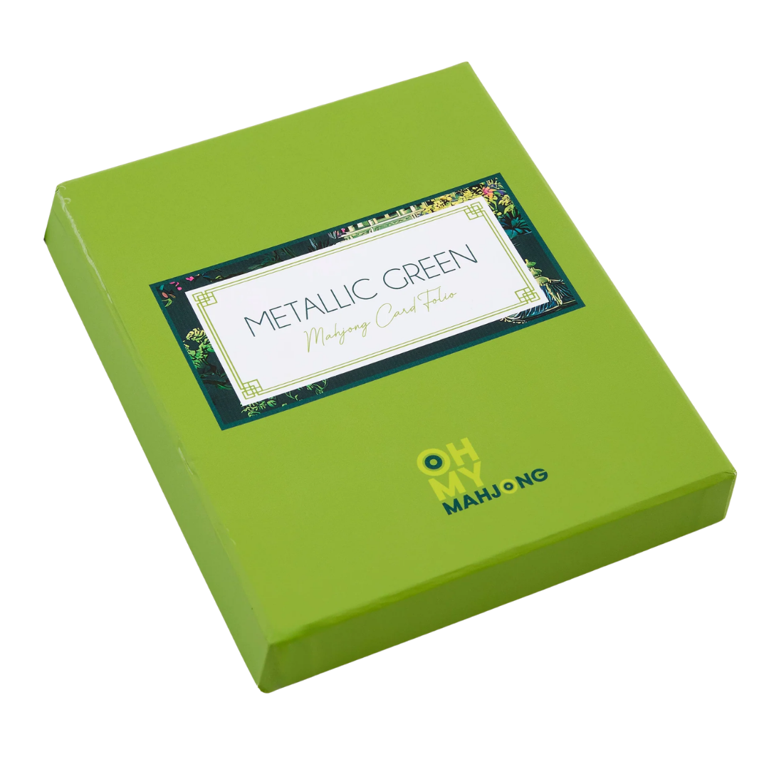 Metallic Green Mahjong Card Folio