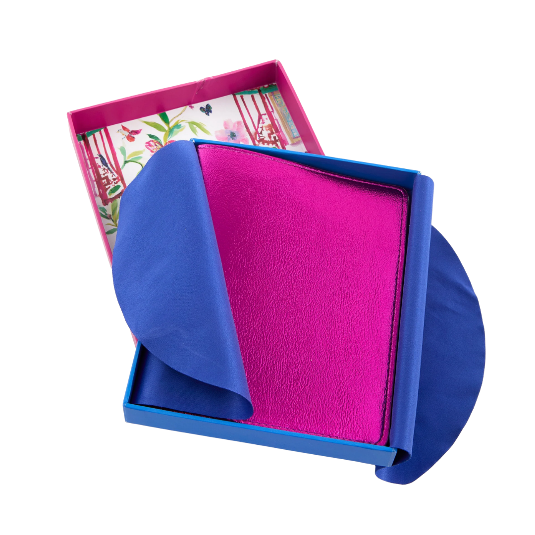 Metallic Hot Pink Mahjong Card Folio
