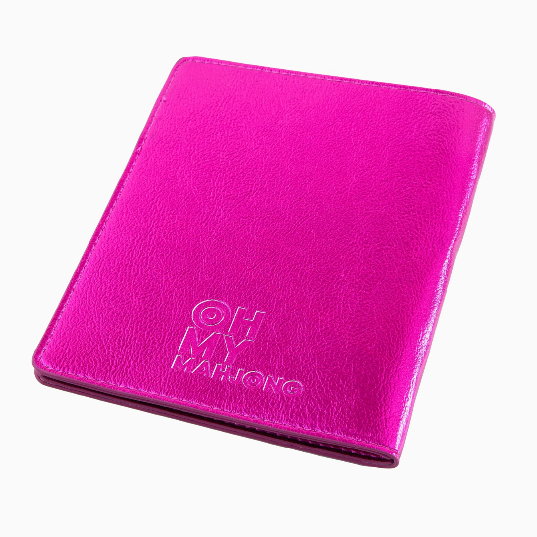 Metallic Hot Pink Mahjong Card Folio
