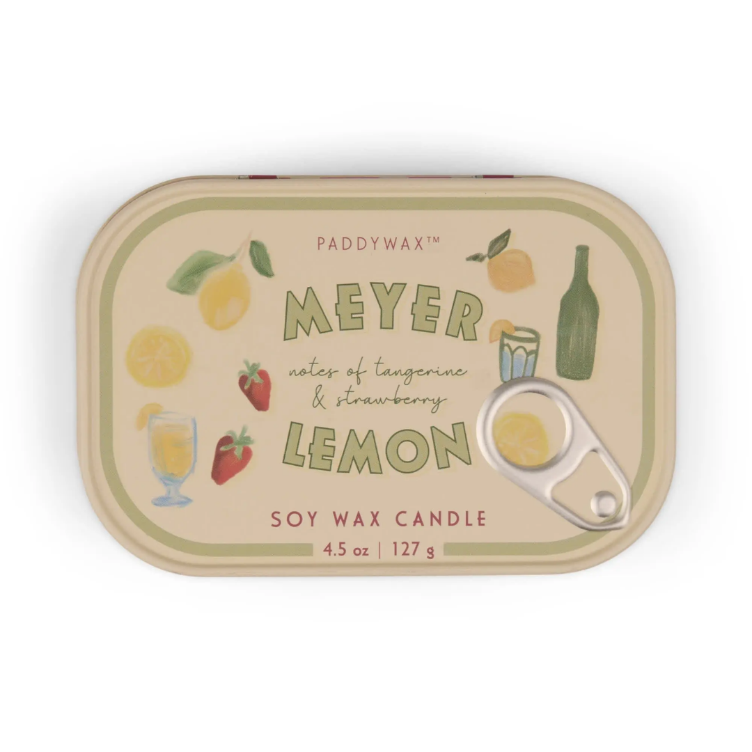 Bistro 4.5 oz Tin Candle - Meyer Lemon