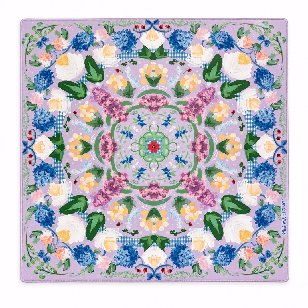 Lavander Garden Mahjong Mat - Miss Mahjong