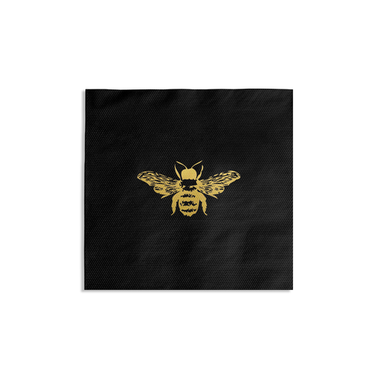 Black bee cocktail napkin