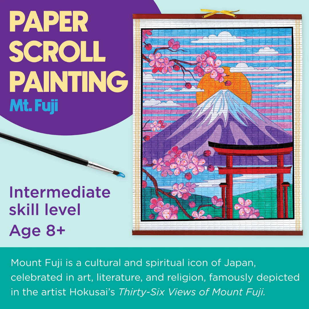 Paper Scroll Coloring - Mt Fuji