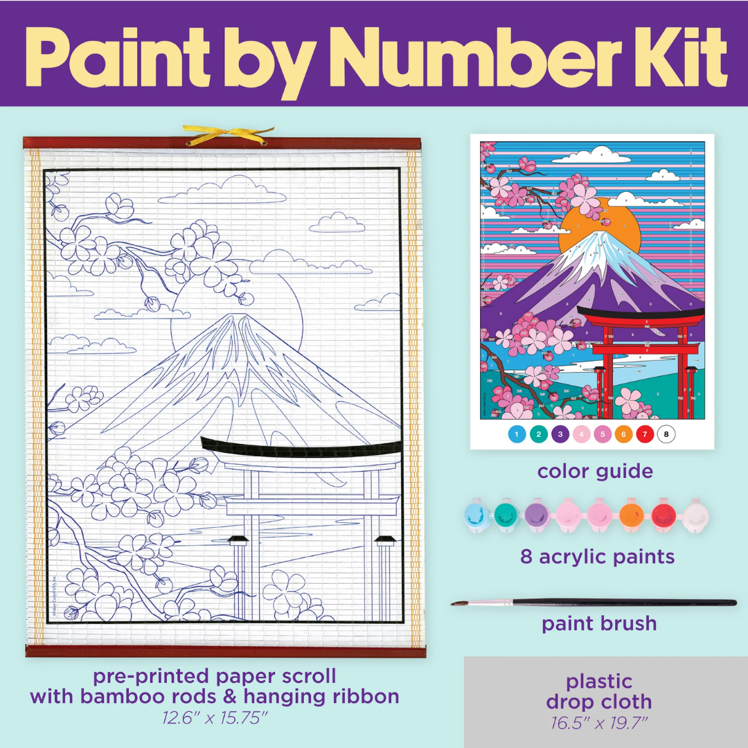 Paper Scroll Coloring - Mt Fuji