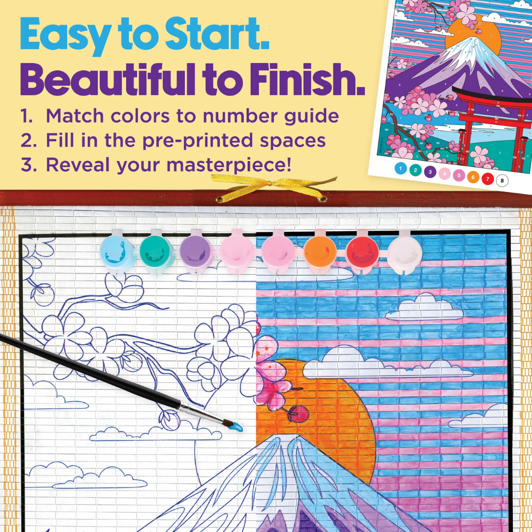 Paper Scroll Coloring - Mt Fuji