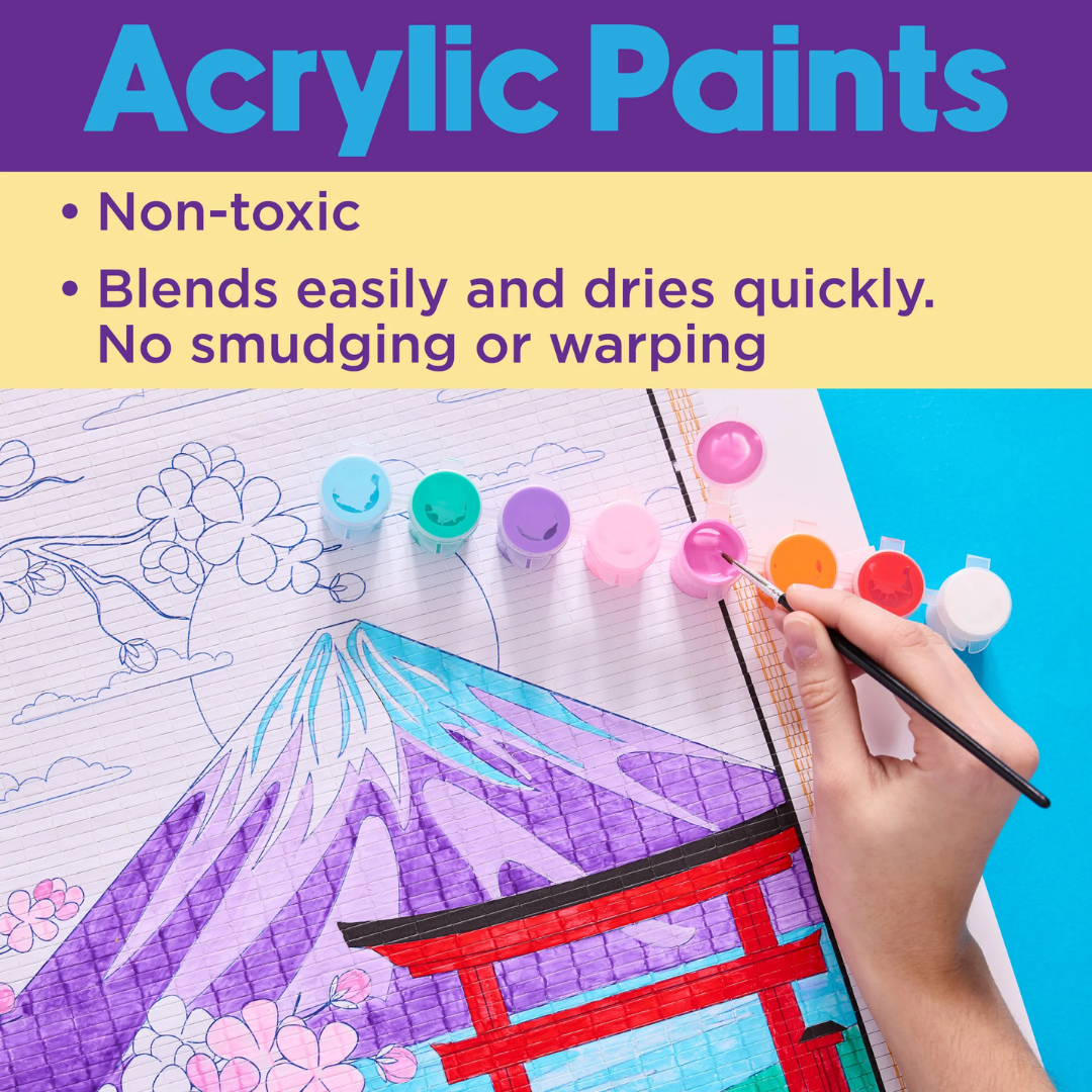 Paper Scroll Coloring - Mt Fuji