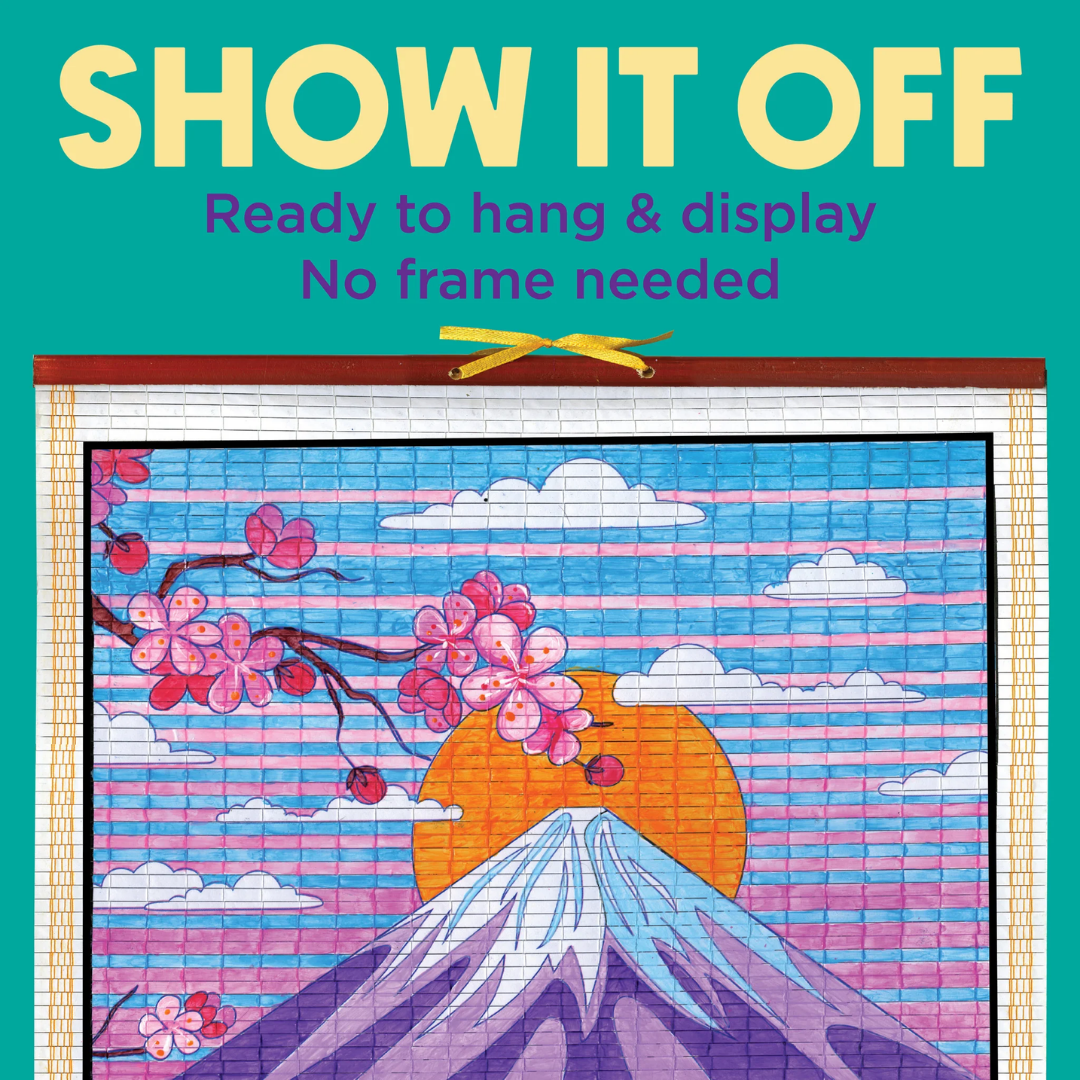 Paper Scroll Coloring - Mt Fuji