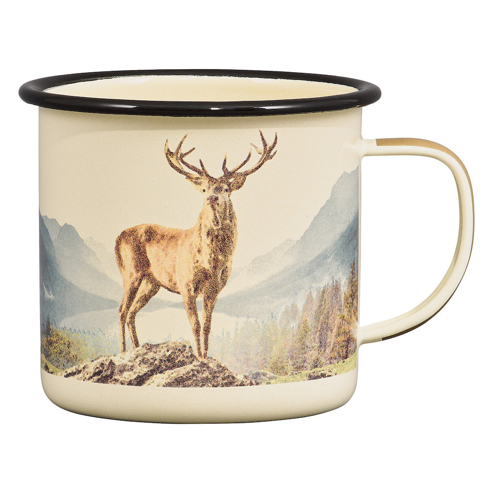 Enamel Mug - Deer 17 fl.oz / 500 ml