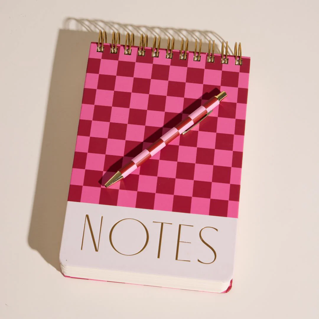 Burgundy + Pink Large Chunky Notepad
