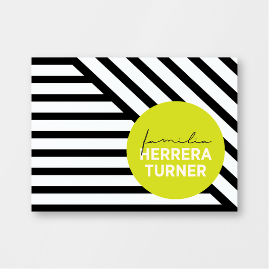 Black and White Stripes Card