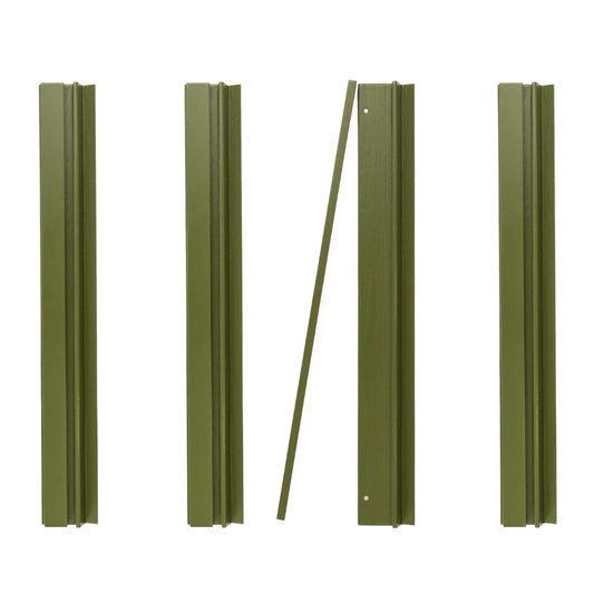 Olive Wooden Mahjong Rack & Pusher Set of 4