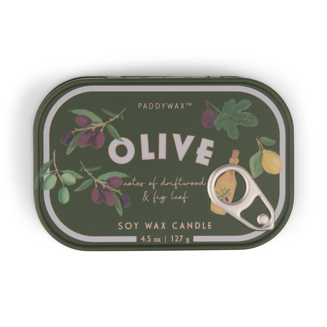 Bistro 4.5 oz Tin Candle - Olive