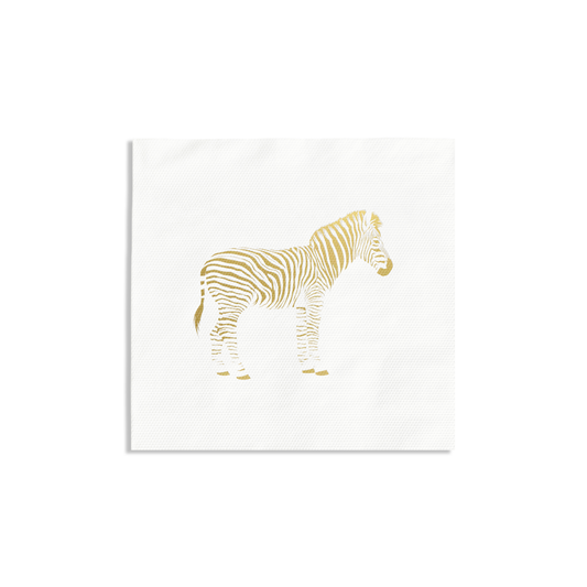 Zebra cocktail napkin