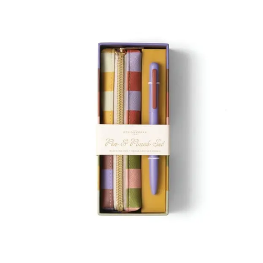 Pen & Pouch Set - Bold Stripe
