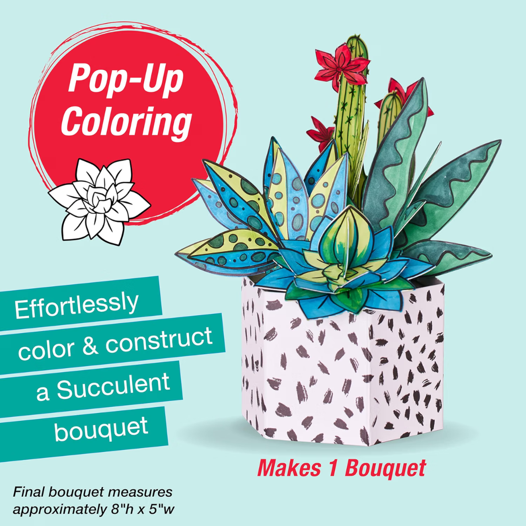 Pop Up Coloring - Cactus