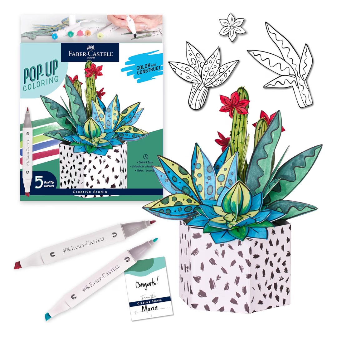 Pop Up Coloring - Cactus