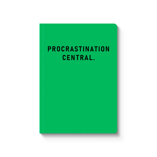 Procrastination Central Paperback Notebook (A5)