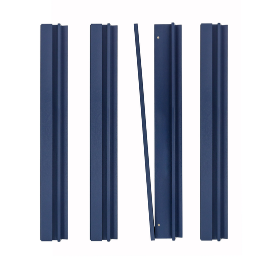 Indigo Wooden Mahjong Rack & Pusher Set of 4