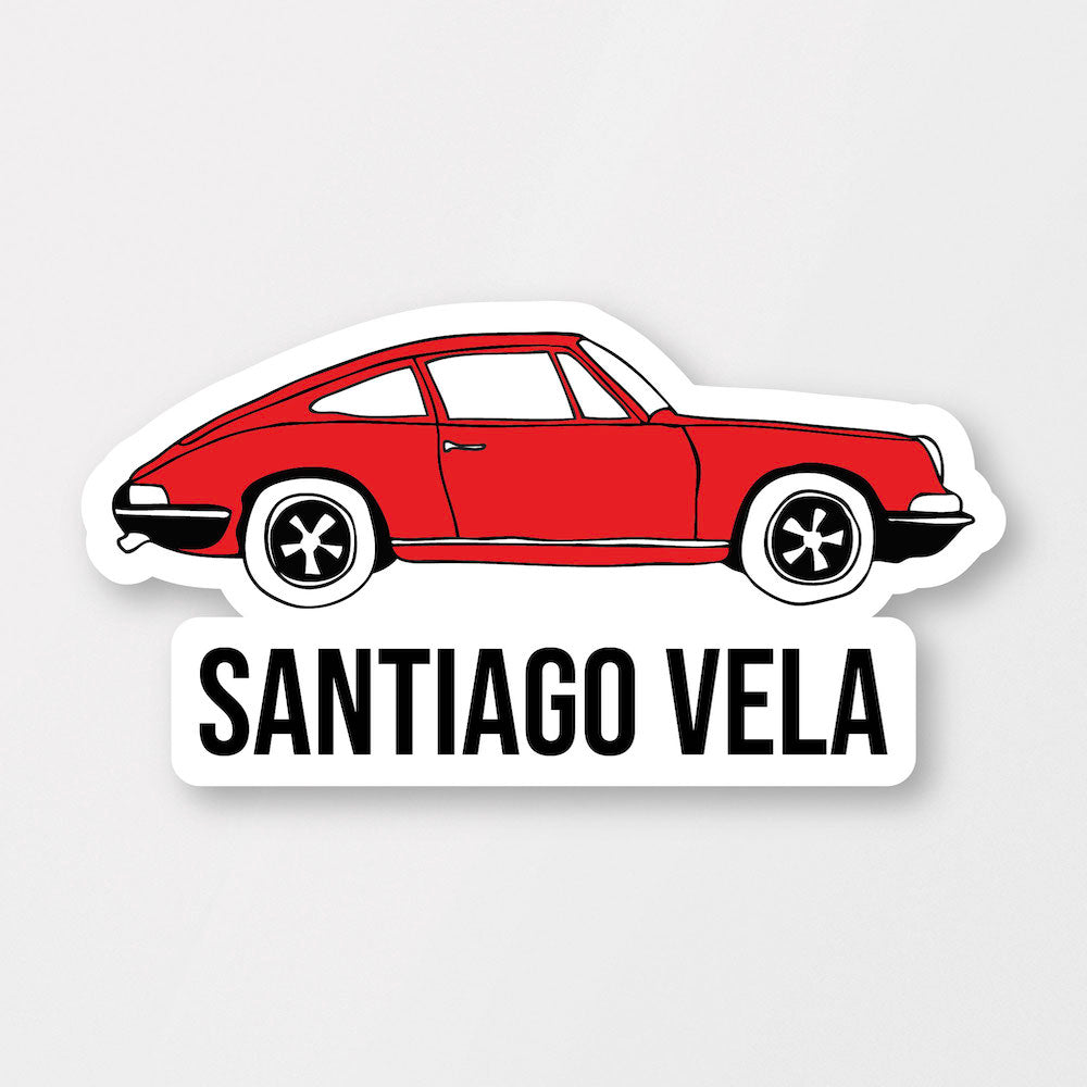 Red Vintage Car Stickers
