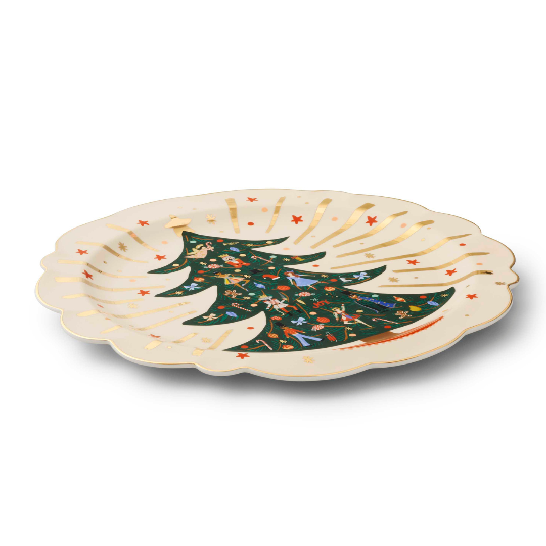 Tree Round Porcelain Serving Platter