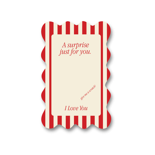 Scratch Valentine Stripes Card
