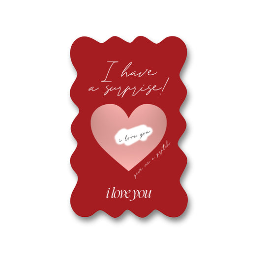 Scratch Valentine Red Card