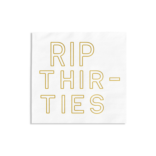 Rip thirties - Birthday Cocktail Napkin