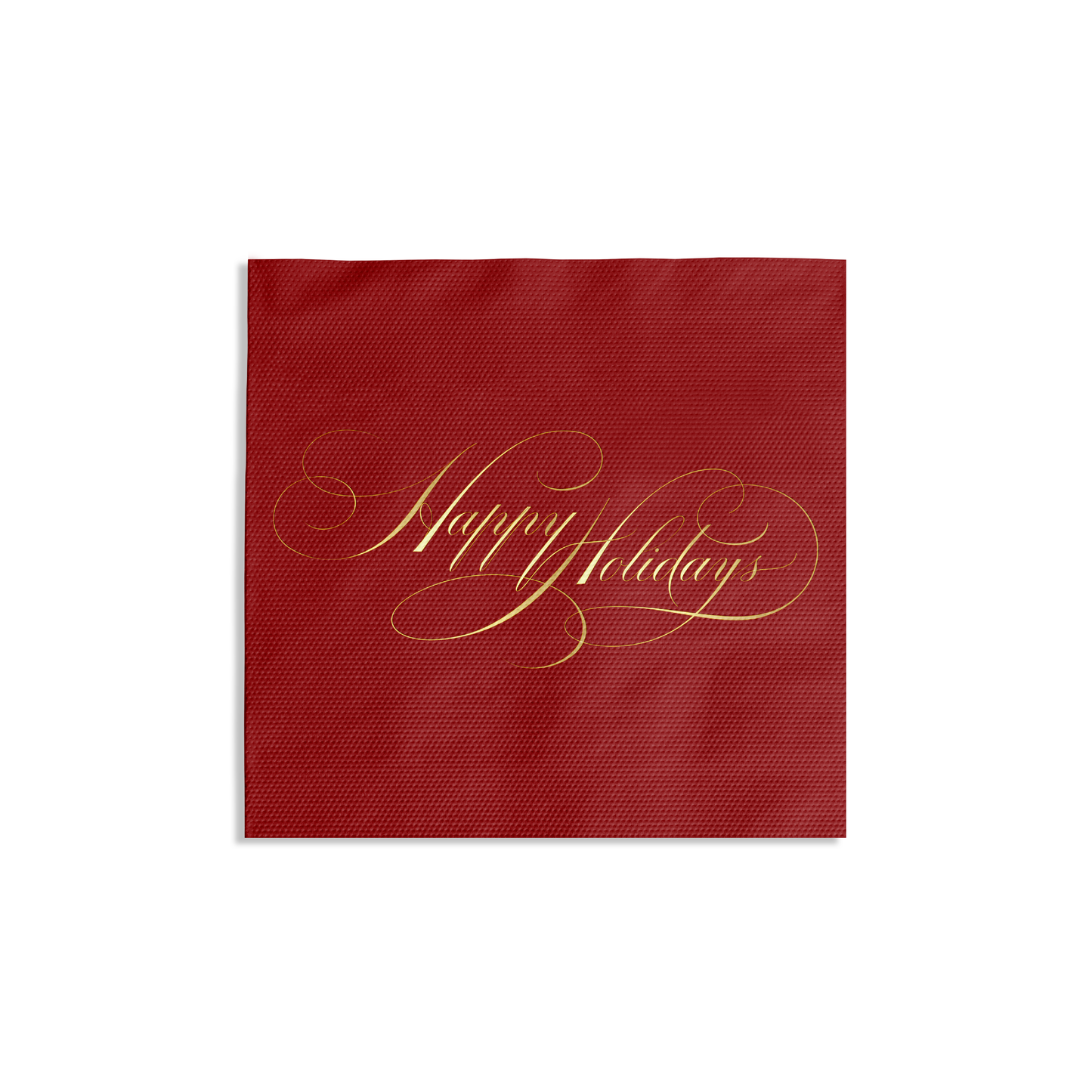 Happy Holidays Cocktail Napkin (Red)