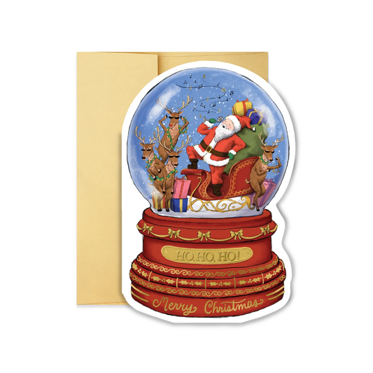 Singing Santa Sleigh Snowglobe