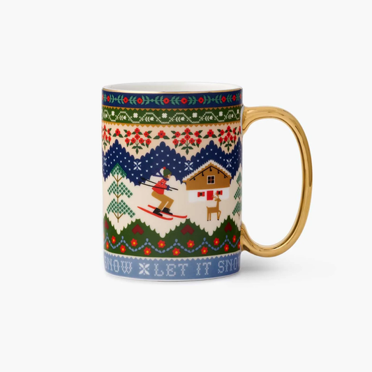 Ski Chalet Porcelain Mug